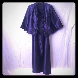 Exquisite plum evening gown with jacket